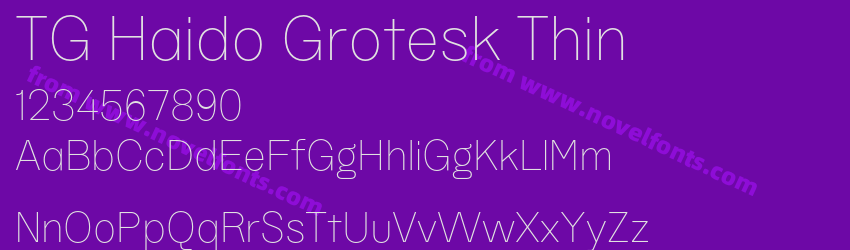 TG Haido Grotesk ThinPreview TG Haido Grotesk ThinPreview