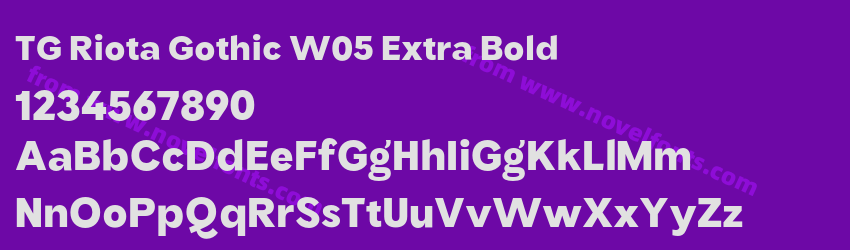 TG Riota Gothic W05 Extra BoldPreview TG Riota Gothic W05 Extra BoldPreview