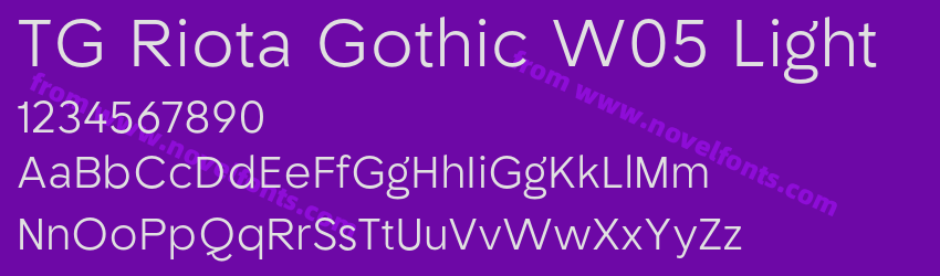 TG Riota Gothic W05 LightPreview TG Riota Gothic W05 LightPreview