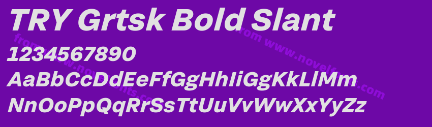 TRY Grtsk Bold SlantPreview TRY Grtsk Bold SlantPreview