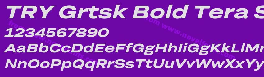TRY Grtsk Bold Tera SlantPreview TRY Grtsk Bold Tera SlantPreview