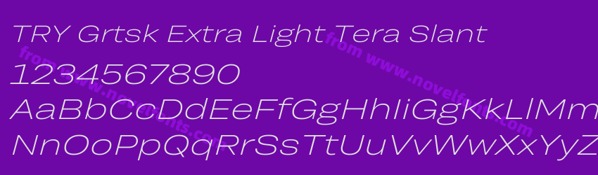 TRY Grtsk Extra Light Tera SlantPreview TRY Grtsk Extra Light Tera SlantPreview
