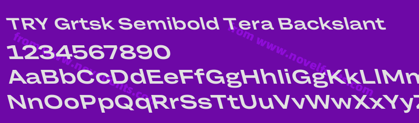 TRY Grtsk Semibold Tera BackslantPreview TRY Grtsk Semibold Tera BackslantPreview