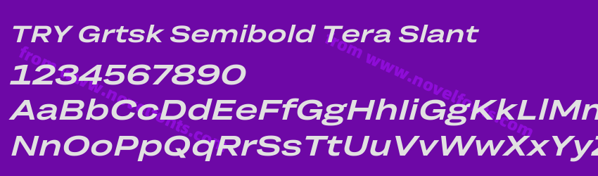 TRY Grtsk Semibold Tera SlantPreview TRY Grtsk Semibold Tera SlantPreview