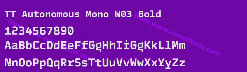 TT Autonomous Mono W03 BoldPreview TT Autonomous Mono W03 BoldPreview