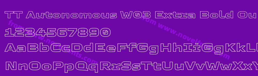 TT Autonomous W03 Extra Bold OuPreview TT Autonomous W03 Extra Bold OuPreview