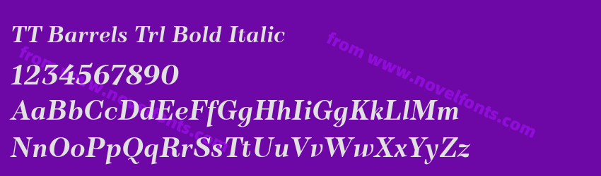 TT Barrels Trl Bold ItalicPreview TT Barrels Trl Bold ItalicPreview