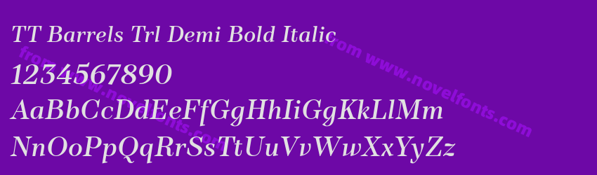 TT Barrels Trl Demi Bold ItalicPreview TT Barrels Trl Demi Bold ItalicPreview