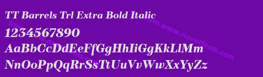 TT Barrels Trl Extra Bold ItalicPreview TT Barrels Trl Extra Bold ItalicPreview