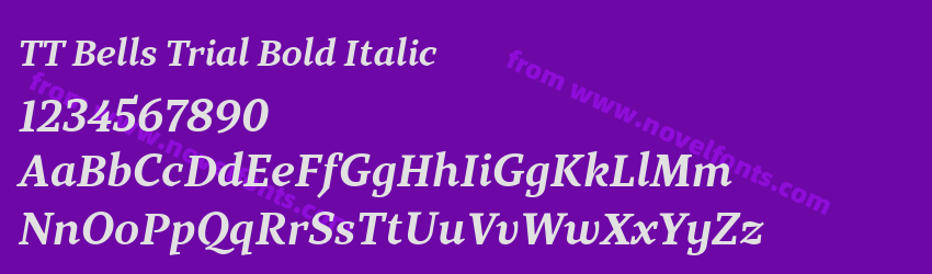 TT Bells Trial Bold ItalicPreview TT Bells Trial Bold ItalicPreview