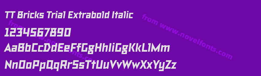TT Bricks Trial Extrabold ItalicPreview TT Bricks Trial Extrabold ItalicPreview