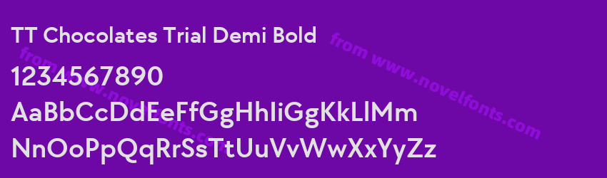 TT Chocolates Trial Demi BoldPreview TT Chocolates Trial Demi BoldPreview