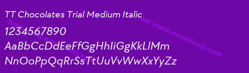 TT Chocolates Trial Medium ItalicPreview TT Chocolates Trial Medium ItalicPreview