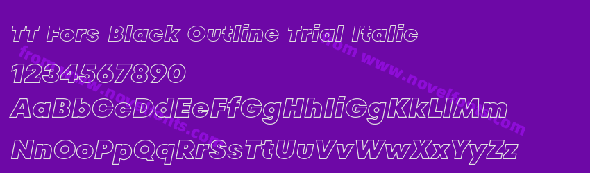 TT Fors Black Outline Trial ItalicPreview TT Fors Black Outline Trial ItalicPreview