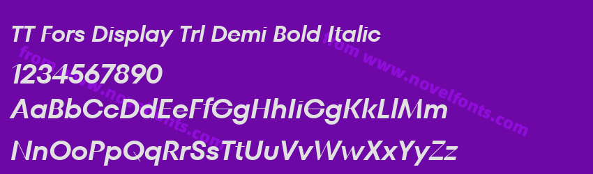 TT Fors Display Trl Demi Bold ItalicPreview TT Fors Display Trl Demi Bold ItalicPreview