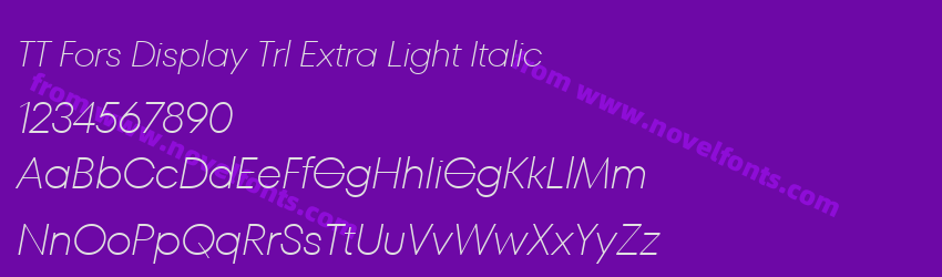 TT Fors Display Trl Extra Light ItalicPreview TT Fors Display Trl Extra Light ItalicPreview