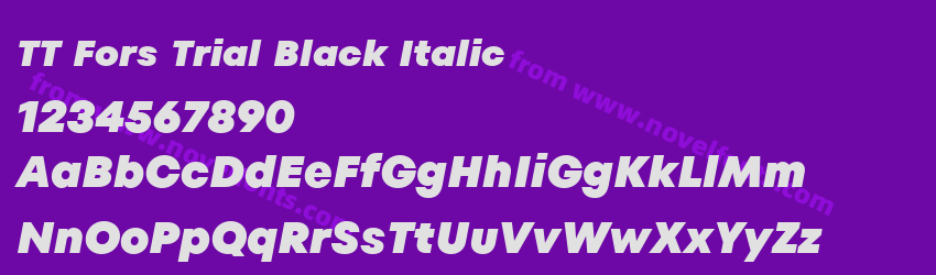 TT Fors Trial Black ItalicPreview TT Fors Trial Black ItalicPreview