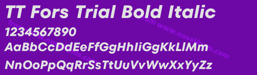 TT Fors Trial Bold ItalicPreview TT Fors Trial Bold ItalicPreview