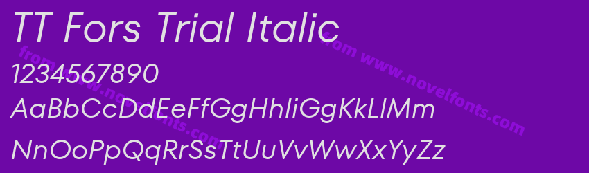 TT Fors Trial ItalicPreview TT Fors Trial ItalicPreview