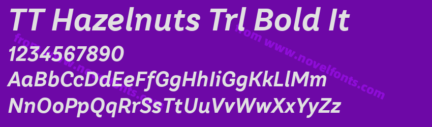 TT Hazelnuts Trl Bold ItPreview TT Hazelnuts Trl Bold ItPreview