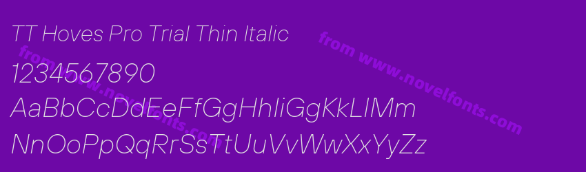 TT Hoves Pro Trial Thin ItalicPreview TT Hoves Pro Trial Thin ItalicPreview