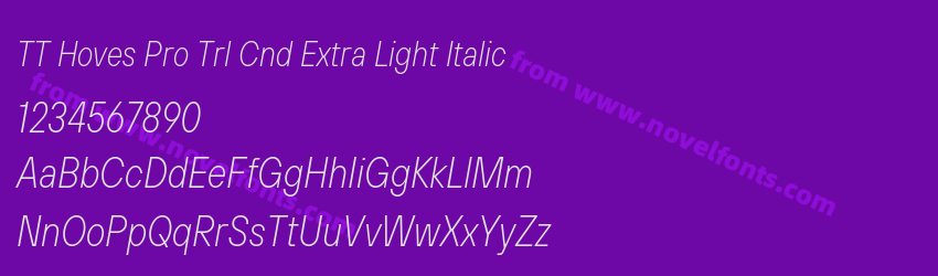 TT Hoves Pro Trl Cnd Extra Light ItalicPreview TT Hoves Pro Trl Cnd Extra Light ItalicPreview