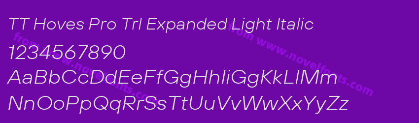 TT Hoves Pro Trl Expanded Light ItalicPreview TT Hoves Pro Trl Expanded Light ItalicPreview