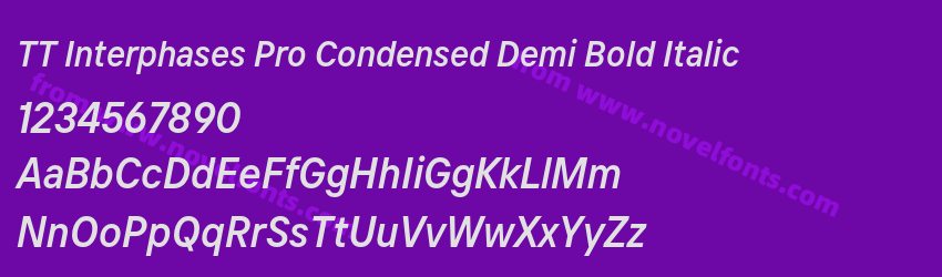 TT Interphases Pro Condensed Demi Bold ItalicPreview TT Interphases Pro Condensed Demi Bold ItalicPreview