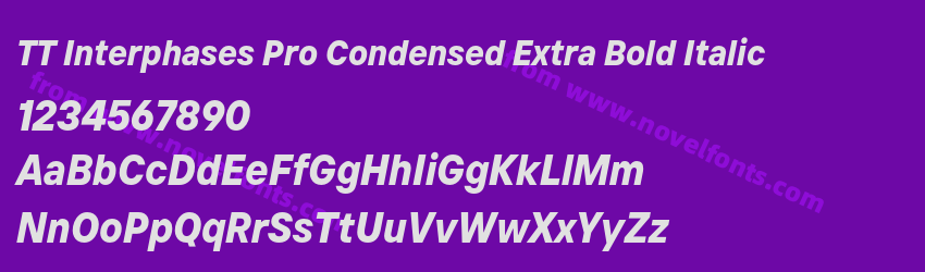 TT Interphases Pro Condensed Extra Bold ItalicPreview TT Interphases Pro Condensed Extra Bold ItalicPreview
