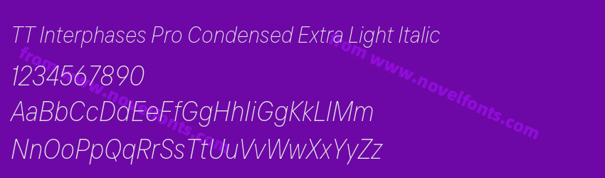 TT Interphases Pro Condensed Extra Light ItalicPreview TT Interphases Pro Condensed Extra Light ItalicPreview