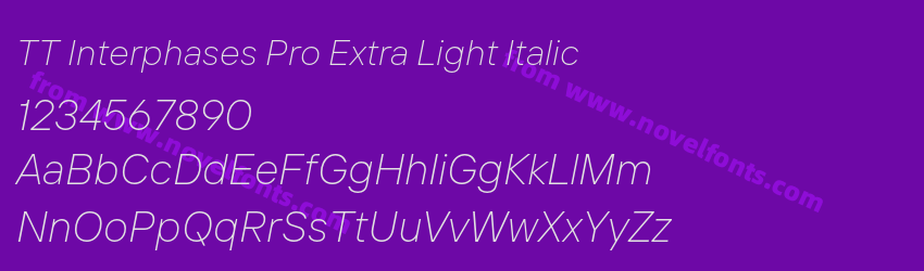 TT Interphases Pro Extra Light ItalicPreview TT Interphases Pro Extra Light ItalicPreview