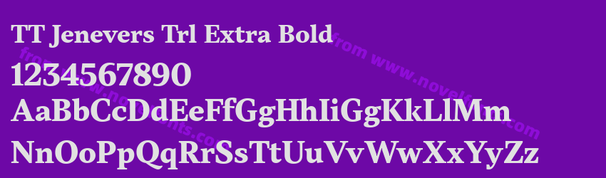 TT Jenevers Trl Extra BoldPreview TT Jenevers Trl Extra BoldPreview