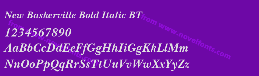 New Baskerville Bold Italic BTPreview