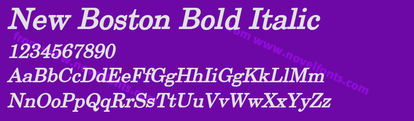 New Boston Bold ItalicPreview