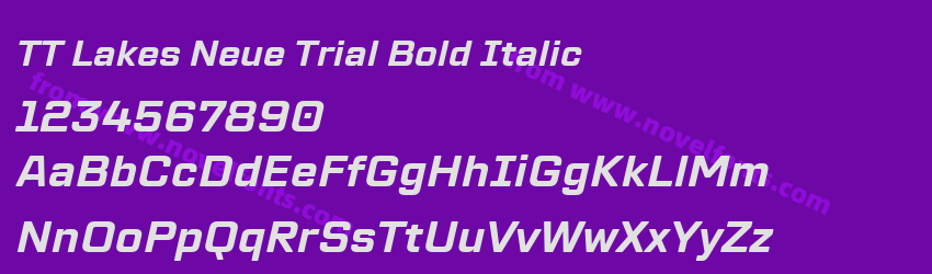 TT Lakes Neue Trial Bold ItalicPreview TT Lakes Neue Trial Bold ItalicPreview