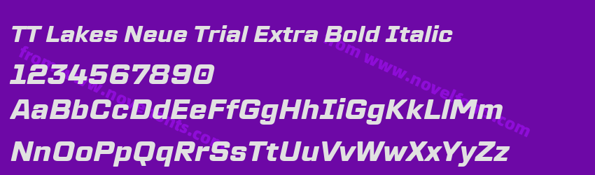 TT Lakes Neue Trial Extra Bold ItalicPreview TT Lakes Neue Trial Extra Bold ItalicPreview
