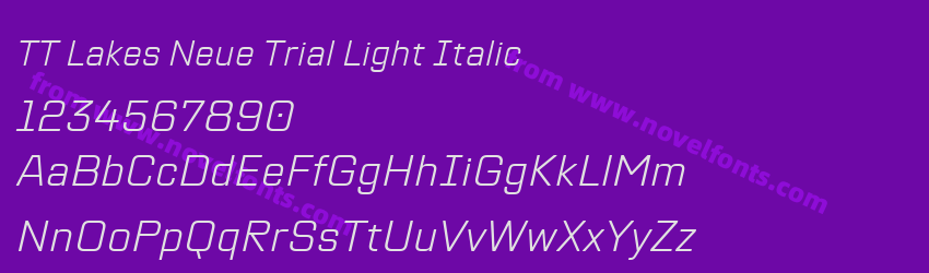 TT Lakes Neue Trial Light ItalicPreview TT Lakes Neue Trial Light ItalicPreview