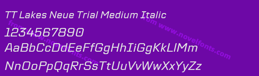 TT Lakes Neue Trial Medium ItalicPreview TT Lakes Neue Trial Medium ItalicPreview