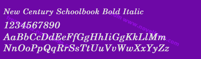 New Century Schoolbook Bold ItalicPreview