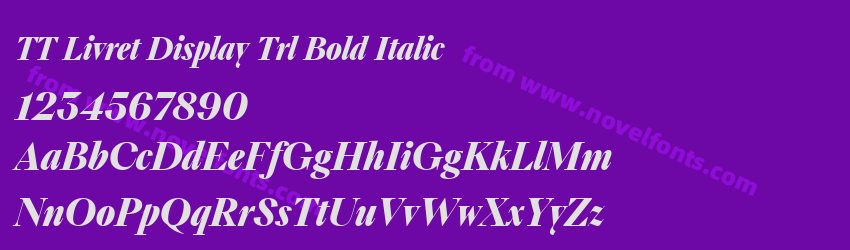 TT Livret Display Trl Bold ItalicPreview TT Livret Display Trl Bold ItalicPreview