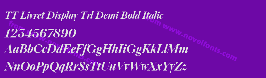 TT Livret Display Trl Demi Bold ItalicPreview TT Livret Display Trl Demi Bold ItalicPreview