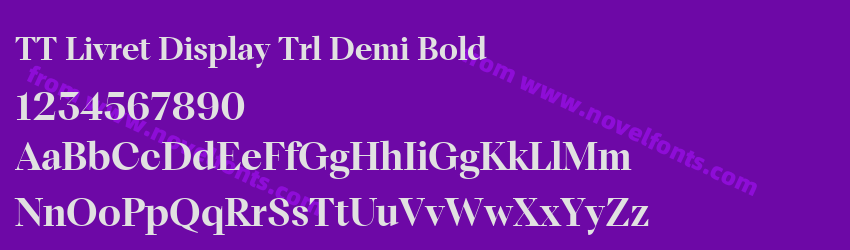 TT Livret Display Trl Demi BoldPreview TT Livret Display Trl Demi BoldPreview