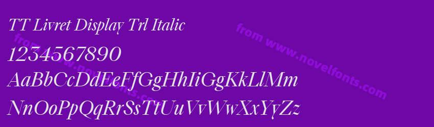 TT Livret Display Trl ItalicPreview TT Livret Display Trl ItalicPreview