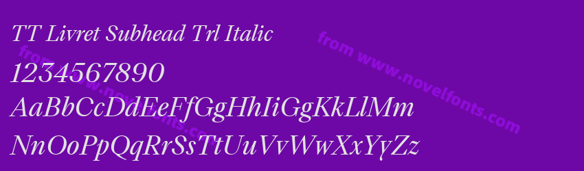 TT Livret Subhead Trl ItalicPreview TT Livret Subhead Trl ItalicPreview