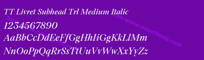 TT Livret Subhead Trl Medium ItalicPreview TT Livret Subhead Trl Medium ItalicPreview