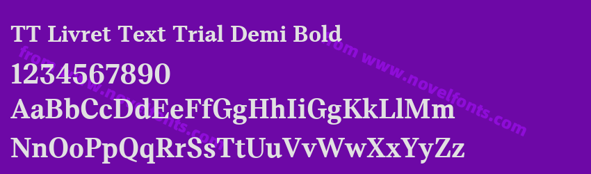 TT Livret Text Trial Demi BoldPreview TT Livret Text Trial Demi BoldPreview