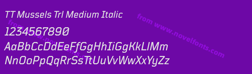 TT Mussels Trl Medium ItalicPreview TT Mussels Trl Medium ItalicPreview