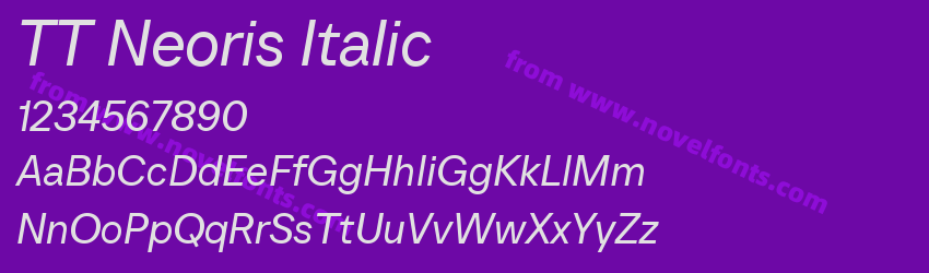 TT Neoris ItalicPreview TT Neoris ItalicPreview