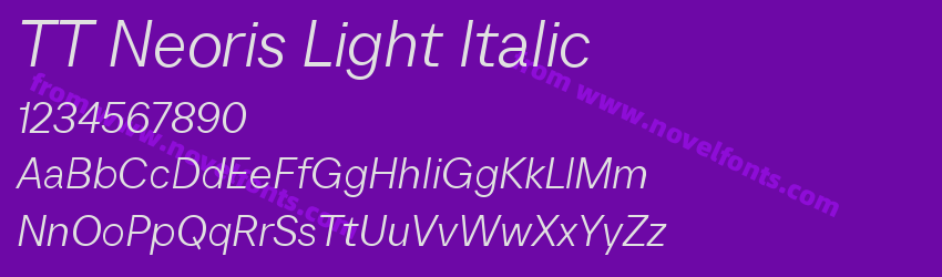 TT Neoris Light ItalicPreview TT Neoris Light ItalicPreview