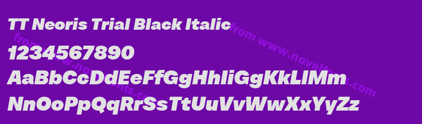 TT Neoris Trial Black ItalicPreview TT Neoris Trial Black ItalicPreview